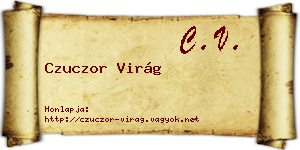 Czuczor Virág névjegykártya
